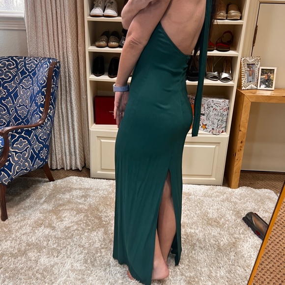NWT The Reformation Felippa emerald green halter dress - Picture 10 of 12